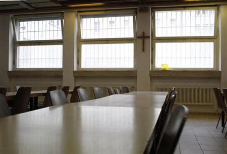 A general view of the dining room at Landsberg County jail, where former Bayern Munich President Uli Hoeness is expected to serve his prison sentence, in Landsberg am Lech March 31, 2014. REUTERS/Michaela Rehle