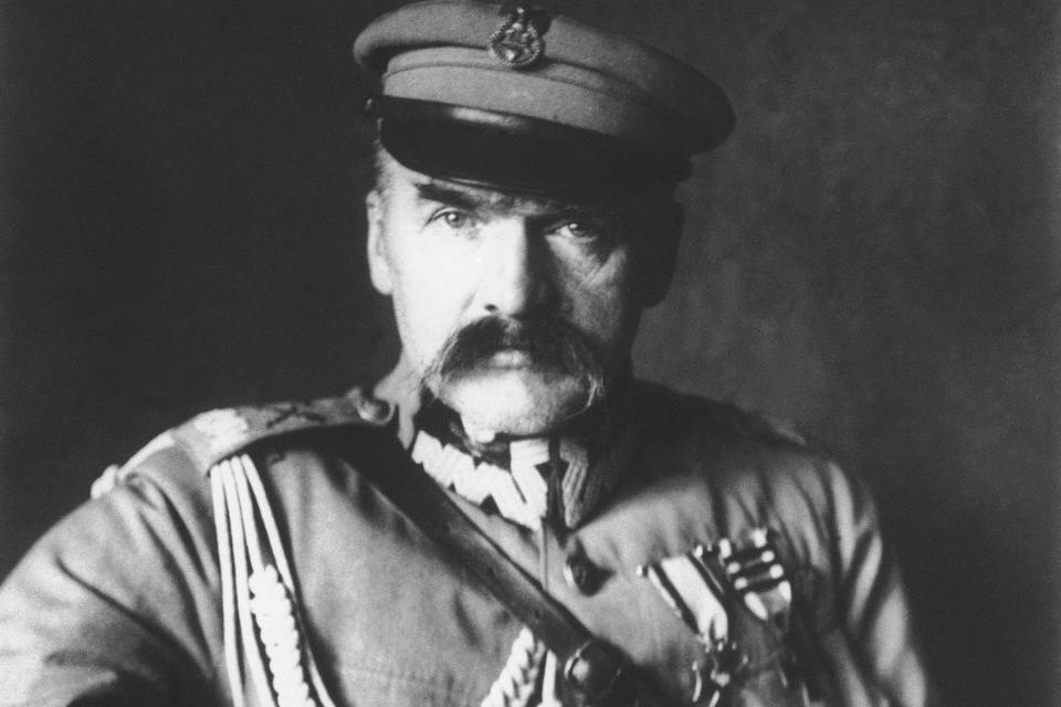 FILE - Jozef Pilsudski, the father of Polish independence in 1918, sits for a portrait on March 19, 1932, in Warsaw, Poland. More than 100 years ago, Pilsudski stated that the long-term security of Europe would need an independent Ukraine, according to a new biography of the Polish leader. The biography, “Józef Pilsudski Founding Father of Modern Poland” by Joshua D. Zimmerman is published by Harvard University Press. (AP Photo, File)