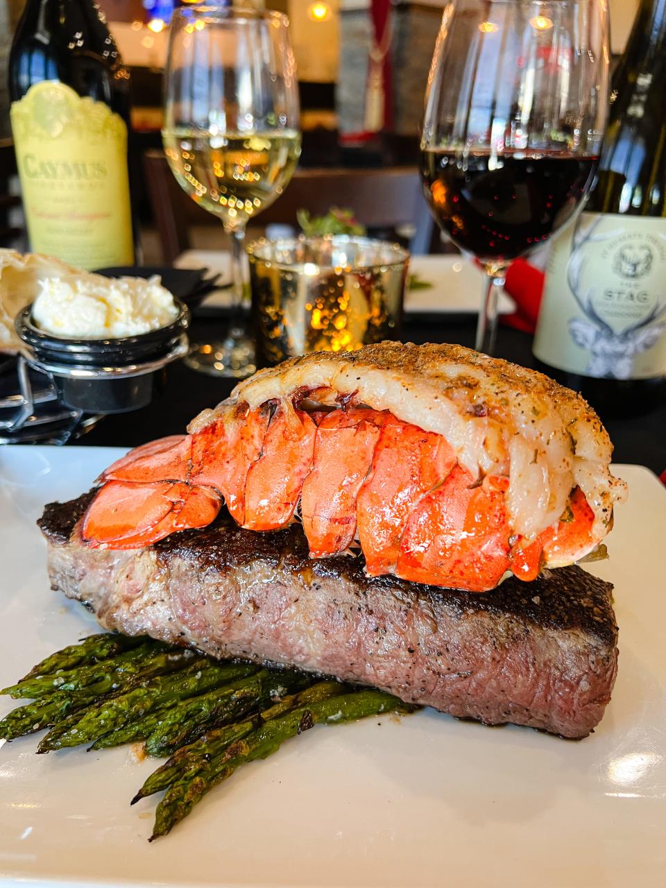 Want surf with your turf? Prime 239 Steakhouse incurs a $23 upcharge for topping it with a 6 oz. lobster tail.