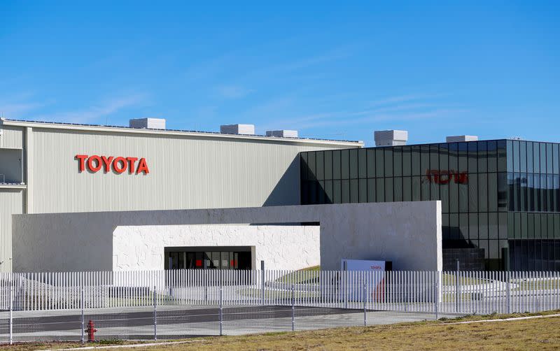 FILE PHOTO: A general view shows the Toyota Motor Corp new plant in Mexico's central state of Guanajuato