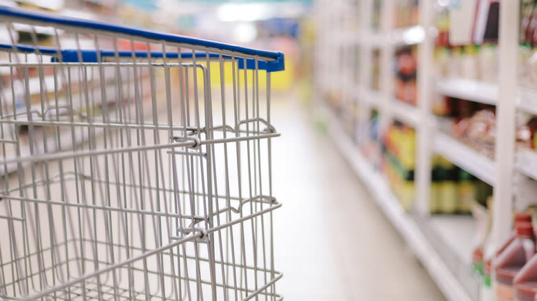 Cart in a grocery store