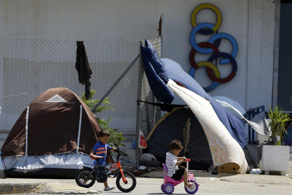 Olympic Air refugee shelter