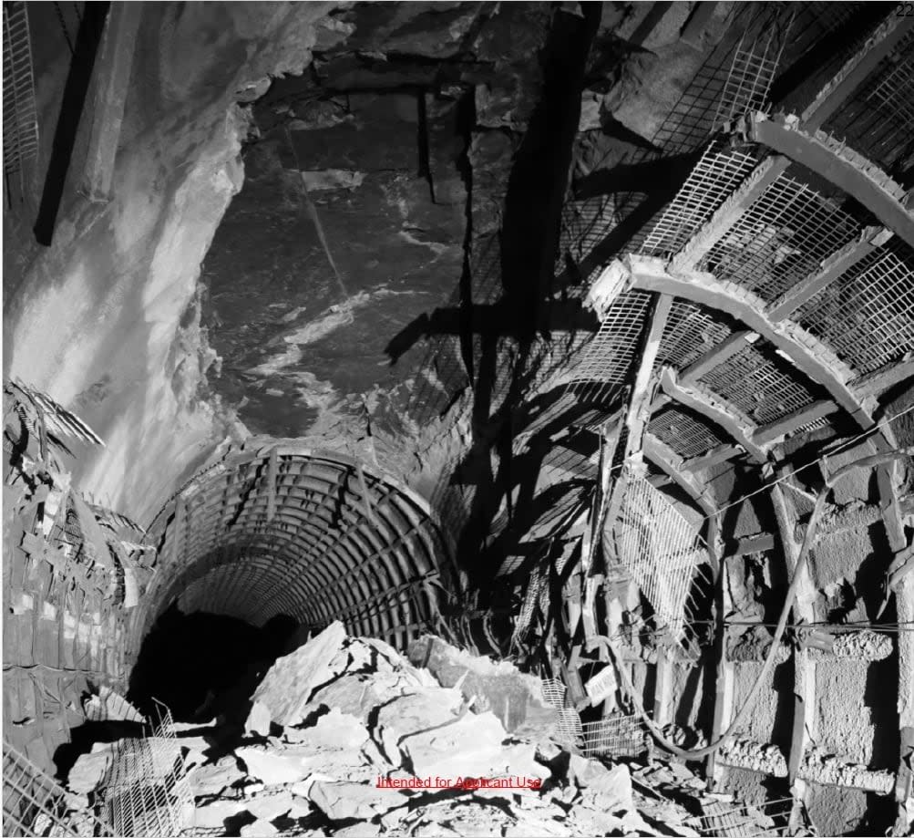 Workers passed through the main access tunnel to the underground coal mine in Donkin, N.S., about 90 minutes before the roof fell in on July 15, 2023. (Nova Scotia Department of Labour, Skills and Immigration - image credit)