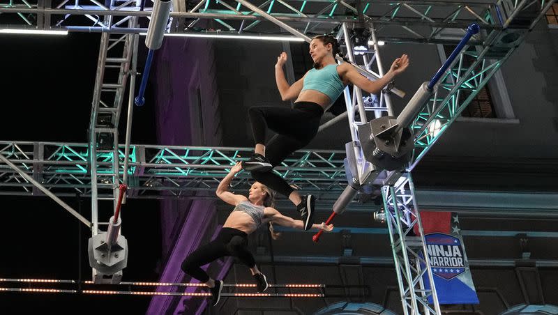 Ally Tippetts-Wootton and Kyndal McKenzie compete on “American Ninja Warrior” Season 15.