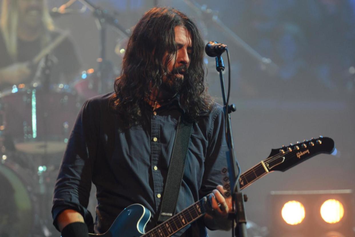 Stars old and new: Foo Fighters frontman Dave Grohl was a returning favourite of the show: Rex Features