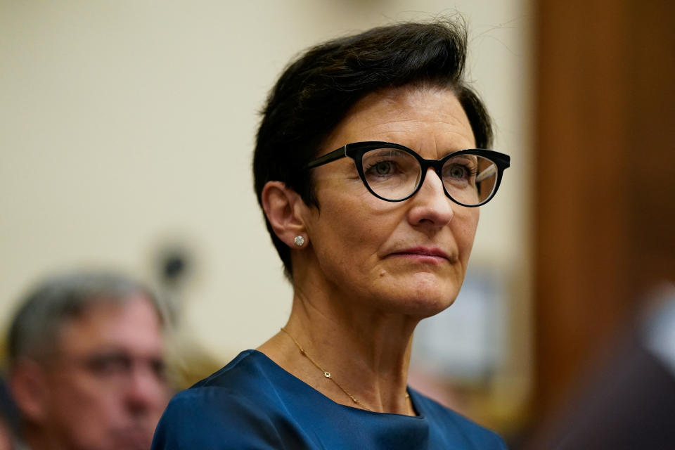 Citigroup CEO Jane Fraser attends a U.S. House Financial Services Committee hearing titled “Holding Megabanks Accountable: Oversight of America’s Largest Consumer Facing Banks” on Capitol Hill in Washington, U.S., September 21, 2022. REUTERS/Elizabeth Frantz