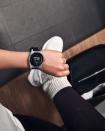 <p>Montblanc Summit Lite. The Summit Lite smartwatch on a person's wrist showing a workout tracking session.</p> 