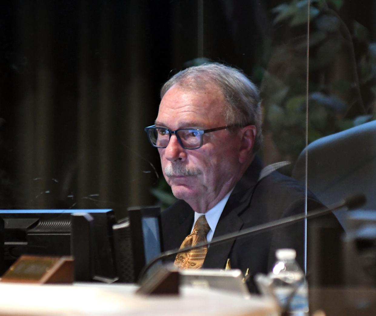 Wilmington City Council member Charles H. Rivenbark sits at a city council meeting at Wilmington City Hall in downtown Wilmington, N.C., Tuesday, September 21, 2021.       [MATT BORN/STARNEWS] 