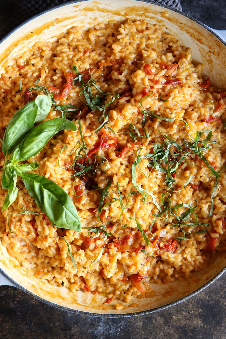 <p>Show the fancy restaurant dish who's boss.</p><p>Get the recipe from <a href="https://www.delish.com/cooking/recipe-ideas/recipes/a49321/sun-dried-tomato-risotto/" rel="nofollow noopener" target="_blank" data-ylk="slk:Delish;elm:context_link;itc:0;sec:content-canvas" class="link ">Delish</a>.</p>