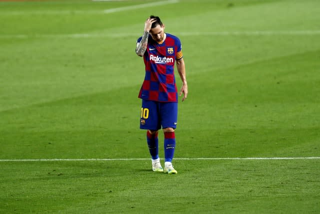 Lionel Messi could not prevent Barcelona from slipping to defeat by Osasuna