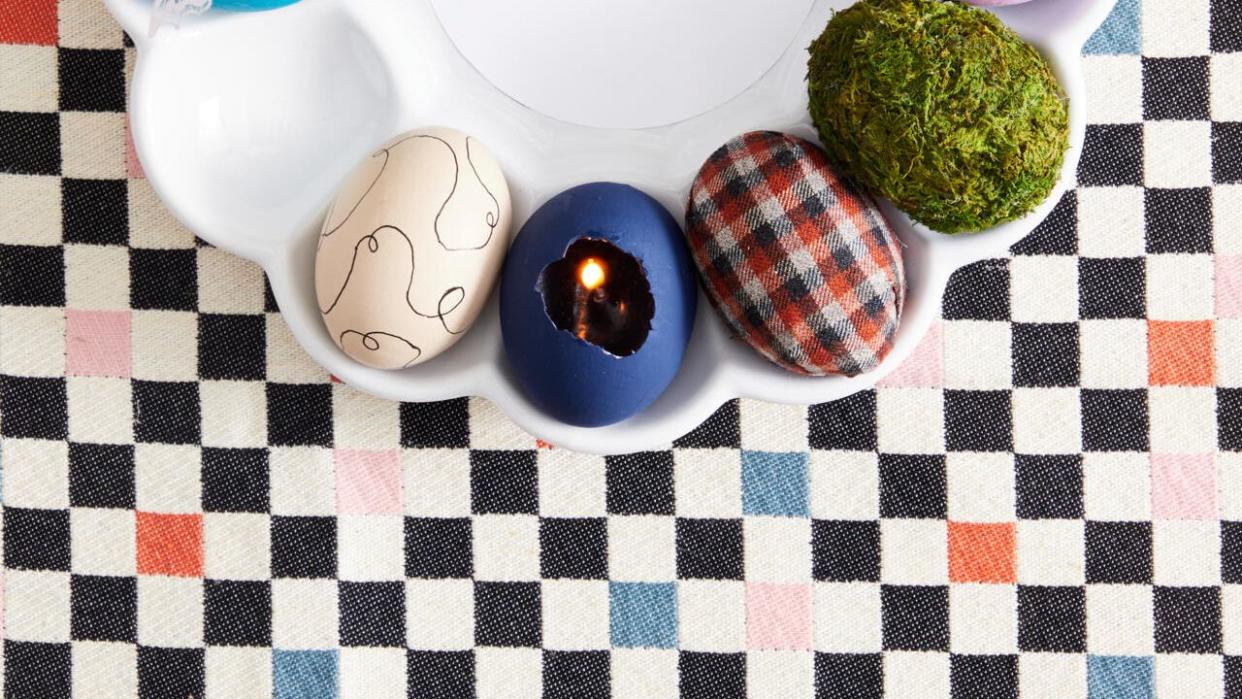 a group of easter eggs decorated for each of taylor swift's albums