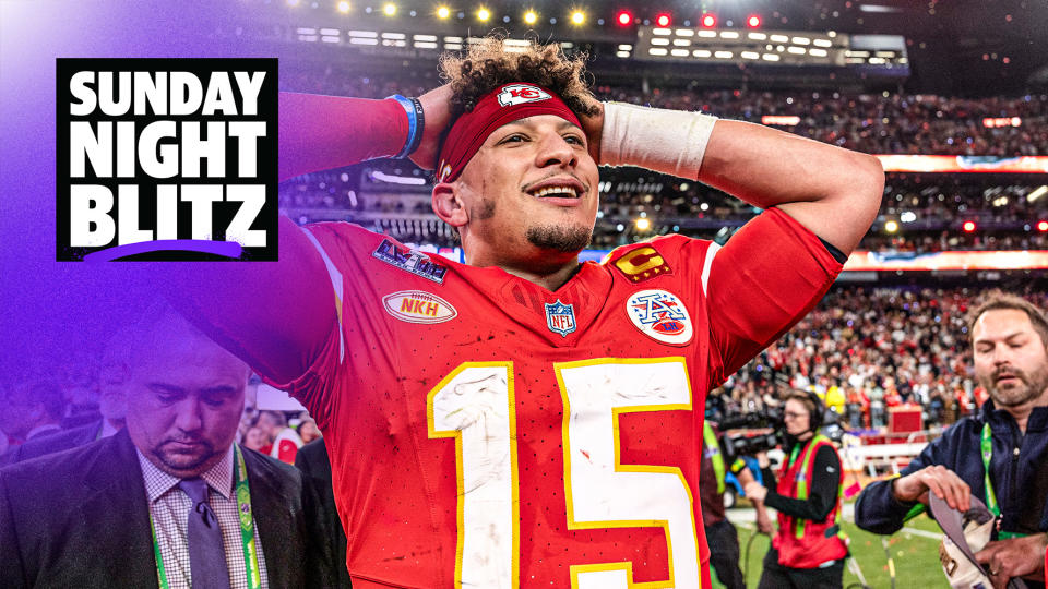 Patrick Mahomes during the NFL Super Bowl 58 football game between the San Francisco 49ers and the Kansas City Chiefs, Sunday, Feb. 11, 2024, in Las Vegas. (Michael Owens via AP)