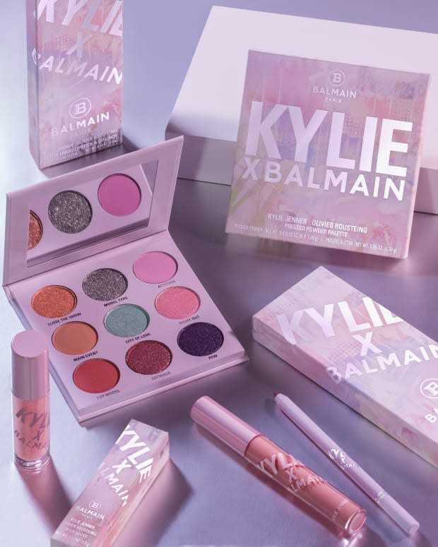 The Kylie Cosmetics x Balmain collection. Photo: Courtesy of Kylie Cosmetics