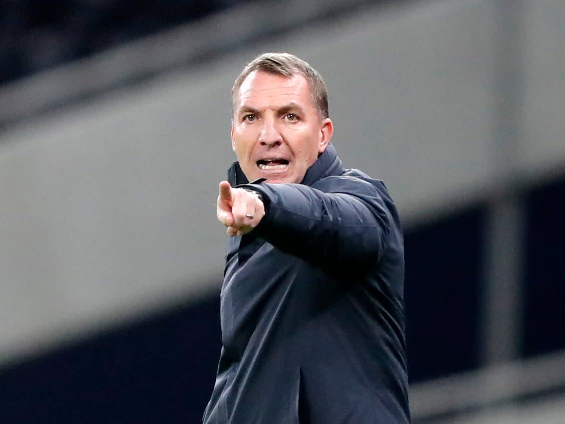 Brendan Rodgers believes Manchester United cannot be ruled out of the Premier League title race (PA)