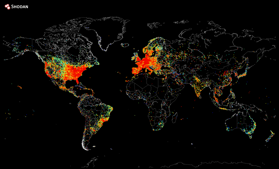You need to check out this incredibly cool map of every Internet-connected device in the world