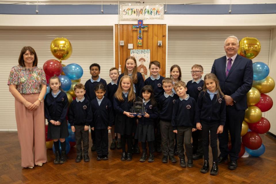 The Northern Echo: Pupils and staff at St John Boste Catholic Primary School in Oxclose, Washington