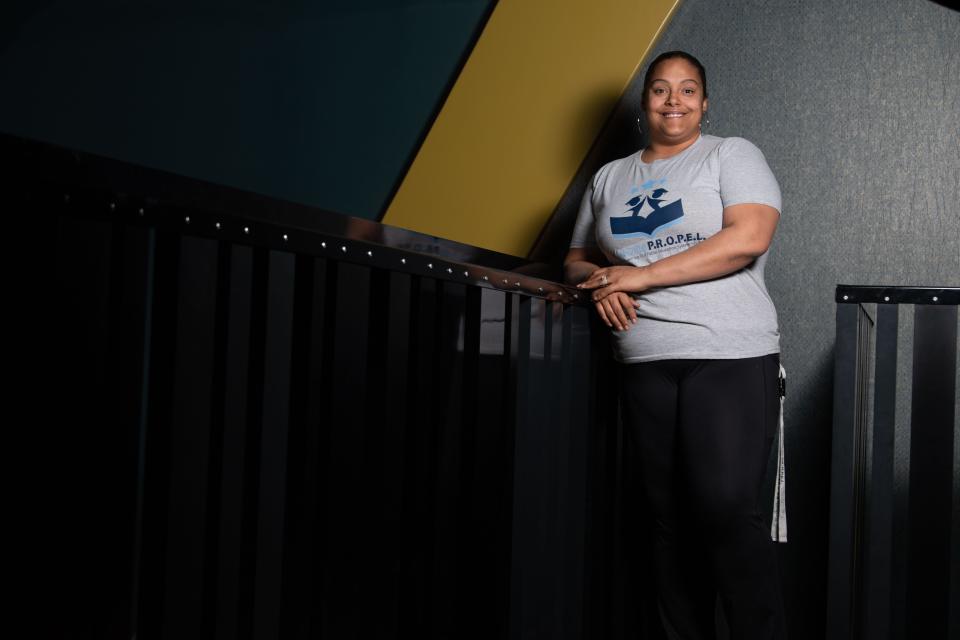 Portrait of Teaira King, a parent and volunteer at PROPEL who wants to fix the Metro Nashville Public Schools system in Nashville, Tenn., Tuesday, March 12, 2024.