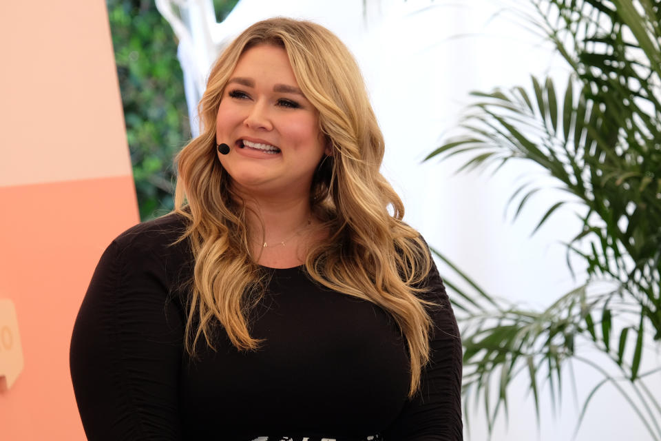 LOS ANGELES, CALIFORNIA - FEBRUARY 01: Model Hunter McGrady speaks during #BlogHer20 Health at Rolling Greens Los Angeles on February 01, 2020 in Los Angeles, California. (Photo by Sarah Morris/Getty Images)