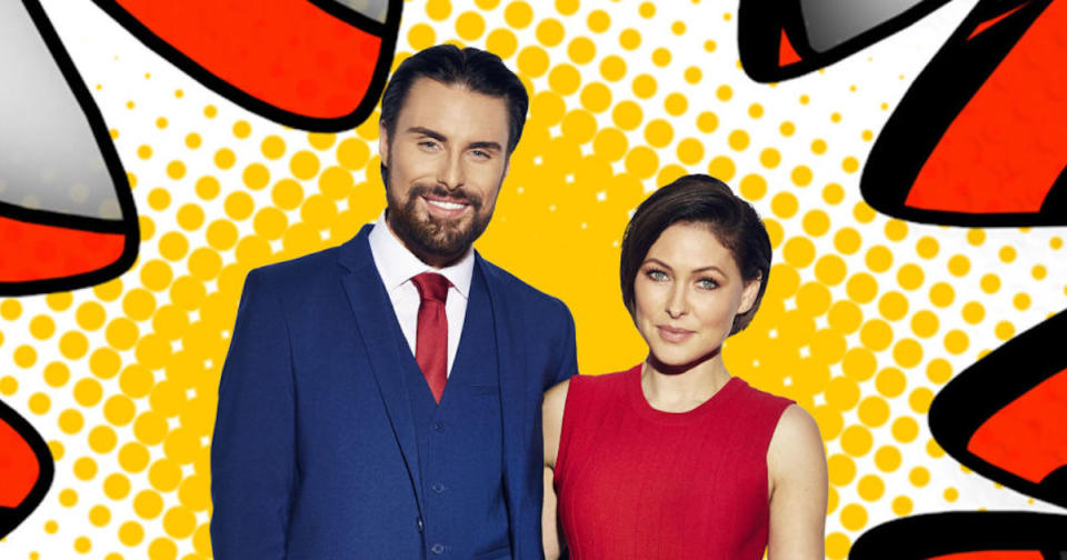 Emma Willis and Rylan Clark-Neal pose up a storm in Warhol-inspired promo photos (Copyright: Channel 5)