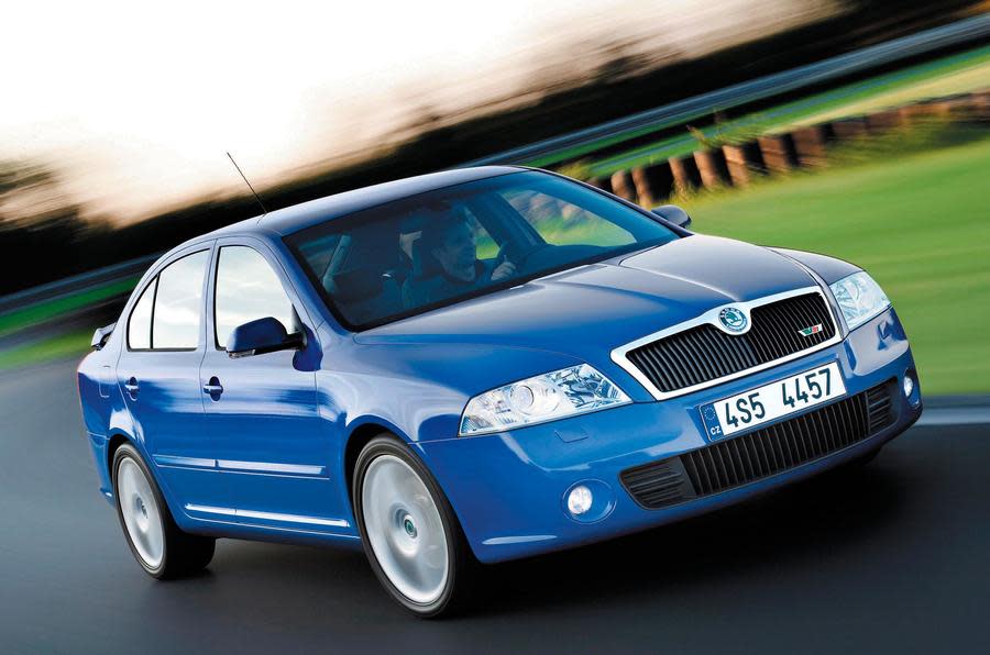 <p>Classed as a “Volkswagen Golf GTI with a bigger boot”, it’s really easy to see why the police opted for the Skoda Octavia vRS as their weapon of choice. It shared the same 197bhp 2.0-litre turbo engine from the Mk5 Golf GTI, while the diesel variant pinched the Golf GT TDI’s 167bhp powerplant. The Octavias were dressed to impress with a bodykit, boot spoiler, twin exhaust pipes and 17in alloys. Whether you opt for the petrol or diesel, you won’t be disappointed because the diesel gave a sprightly 0-60mph time of 8.5sec, and the petrol a friskier <strong>7.2sec</strong>. Insurance is reasonable and road tax isn’t bad either. Expect to pay from £5900 for a decent diesel example and around £8500 for an unmolested petrol variant. </p>