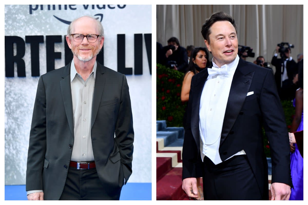 Ron Howard and Elon Musk (Gareth Cattermole/Getty Images /  ANGELA WEISS/AFP via Getty Images)