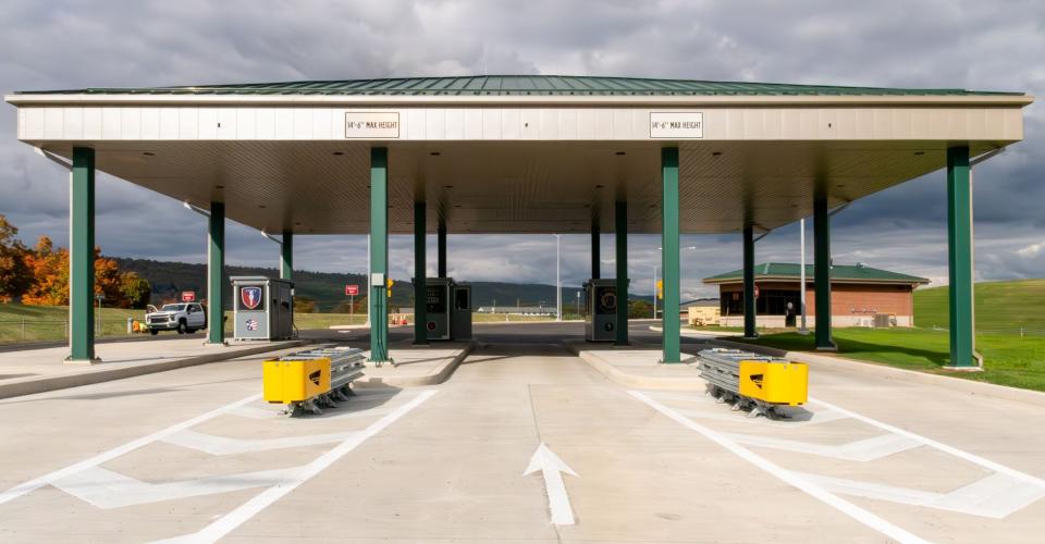 Construction of the main access control point at Fort Indiantown Gap has been completed, located on Fisher Ave near its intersection with Biddle Drive.