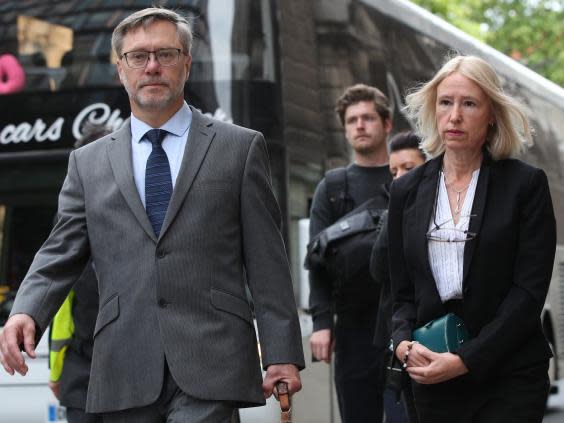 John Letts and Sally Lane, the parents of Jack Letts, dubbed Jihadi Jack, arrive at the Old Bailey, London on 22 May 2019 (Yui Mok/PA)