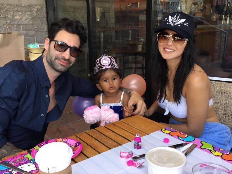 Sunny Leone's day out with hubby and kids
