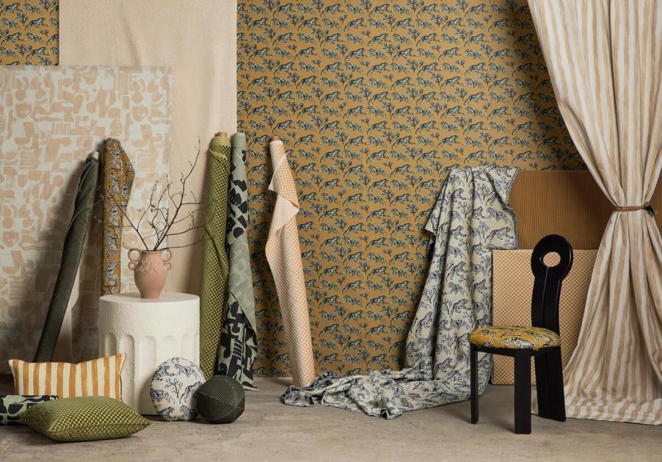 Los Angeles designer Sarah Sherman Samuel has debuted a new collection of textiles, decor and wallpaper in partnership with Lulu and Georgia