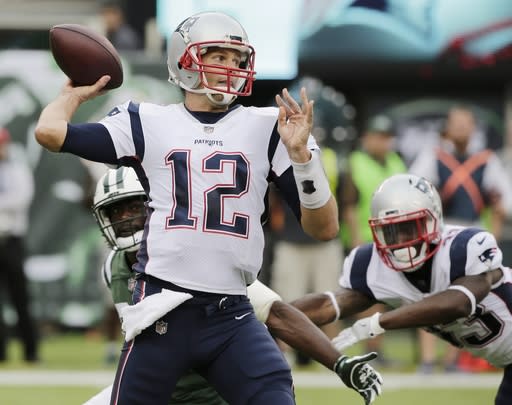 It appears defensive lines aren’t the only thing out to get Tom Brady this season. (AP Photo)