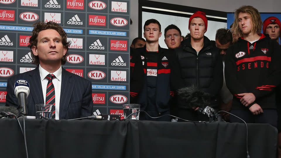 Hird and 34 Essendon players were banned over the 2012 supplements saga. Pic: Getty