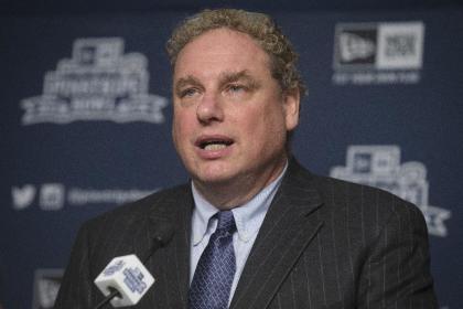 New York Yankees president Randy Levine called questions about the Yankees selling nonsense. (AP Photo/John Minchillo)