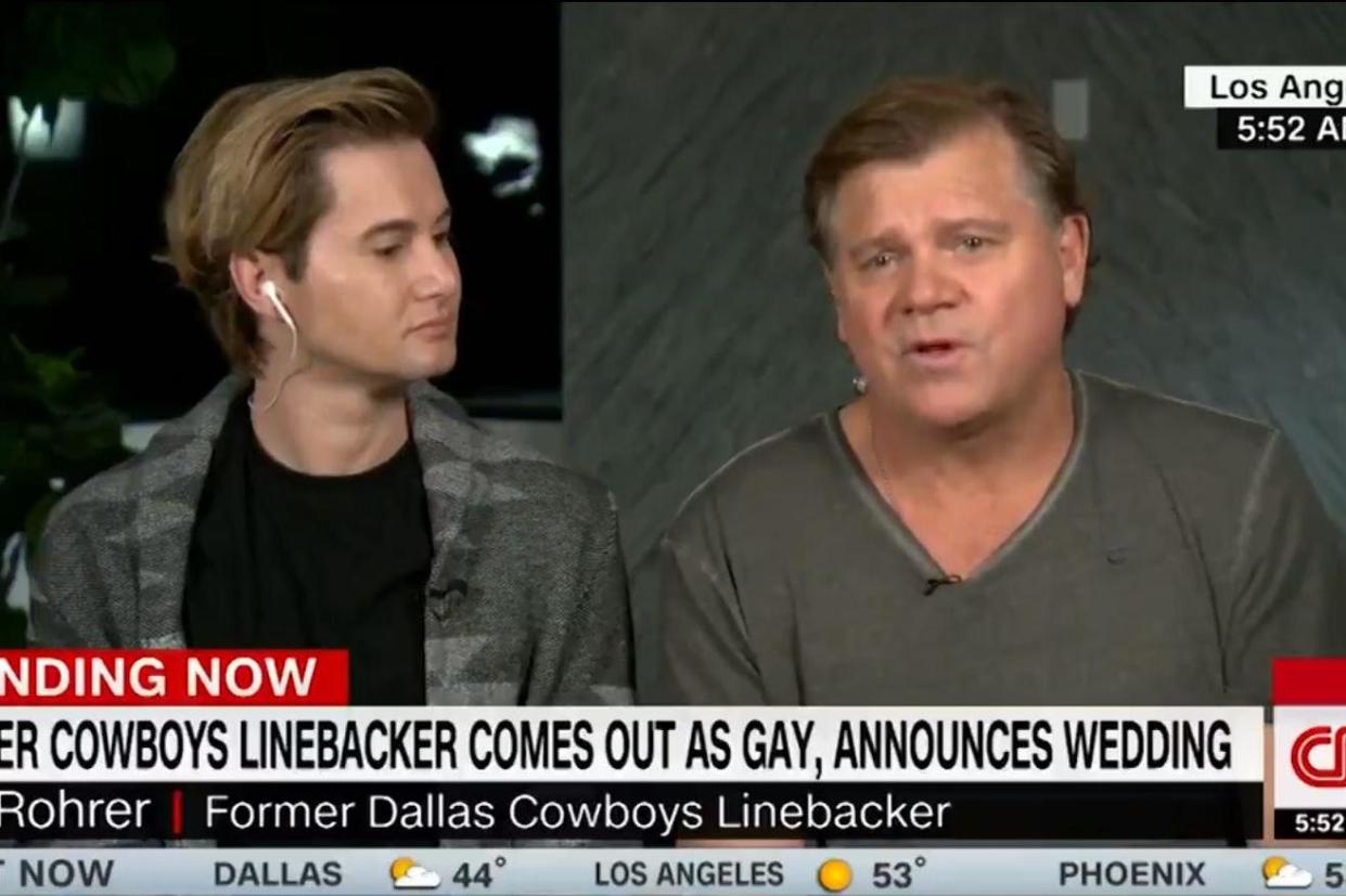 Former Dallas Cowboys linebacker Jeff Rohrer (R) and his partner Joshua Ross (L): CNN