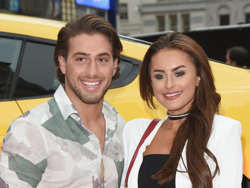 Kem Cetinay and Amber Davies pictured at the premiere of ‘Logan Lucky’ in 2017 (Getty Images)