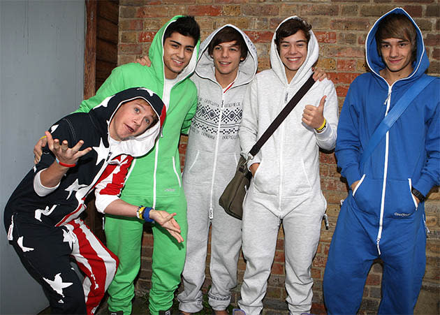 In perhaps not the greatest fashion choice of their careers, the boys were ahead of the curve in November 2010, rocking onesies. So they're to blame.