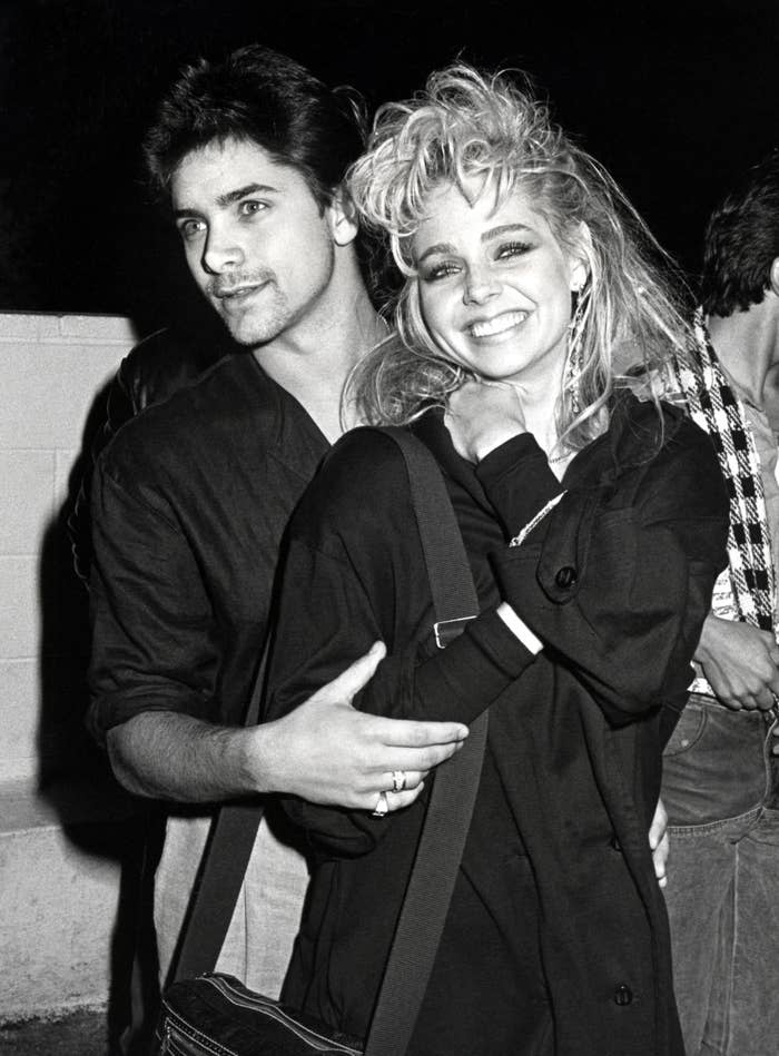 John Stamos and Teri Copley