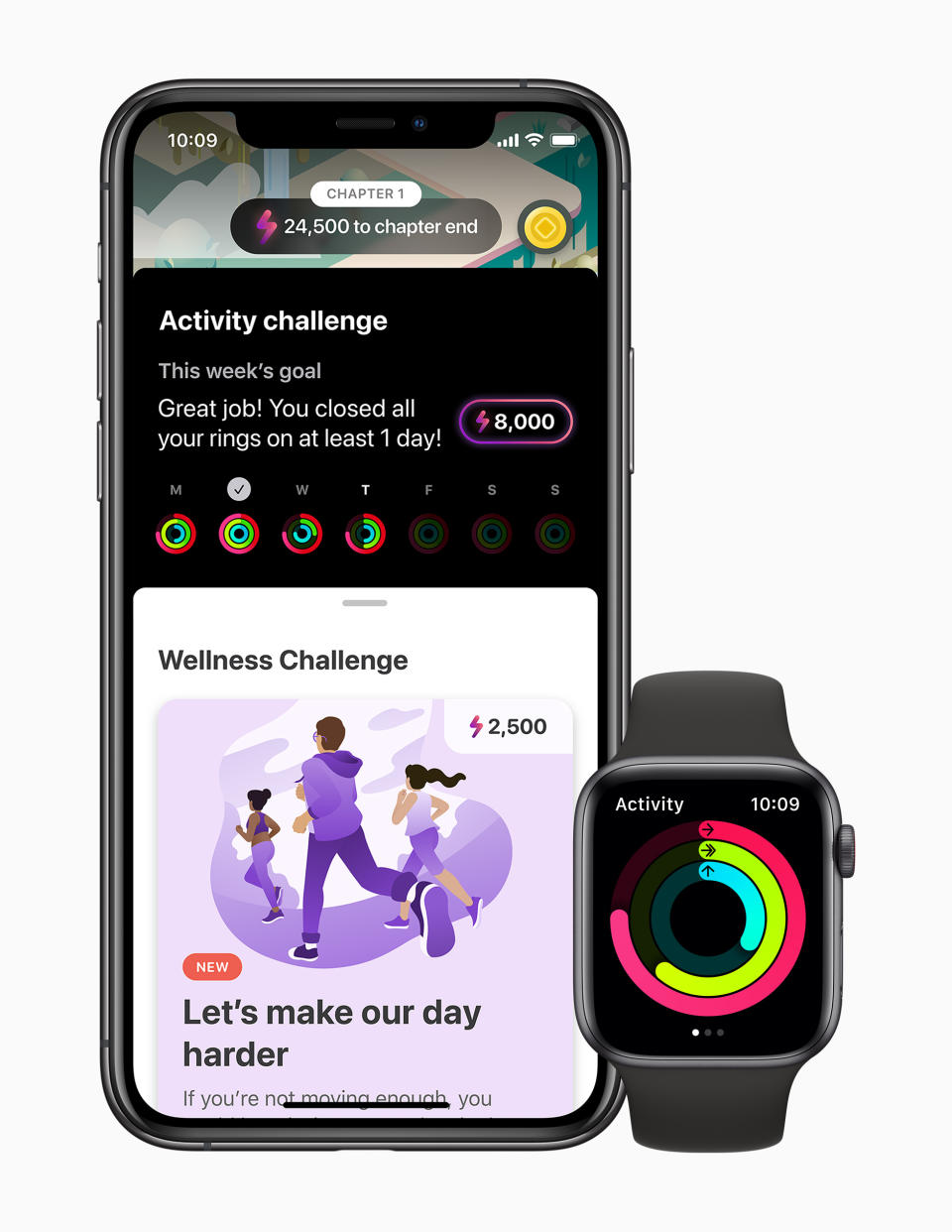 The LumiHealth app features challenges designed to help users sleep better, move more, eat well, and live more mindfully. (PHOTO: Apple)