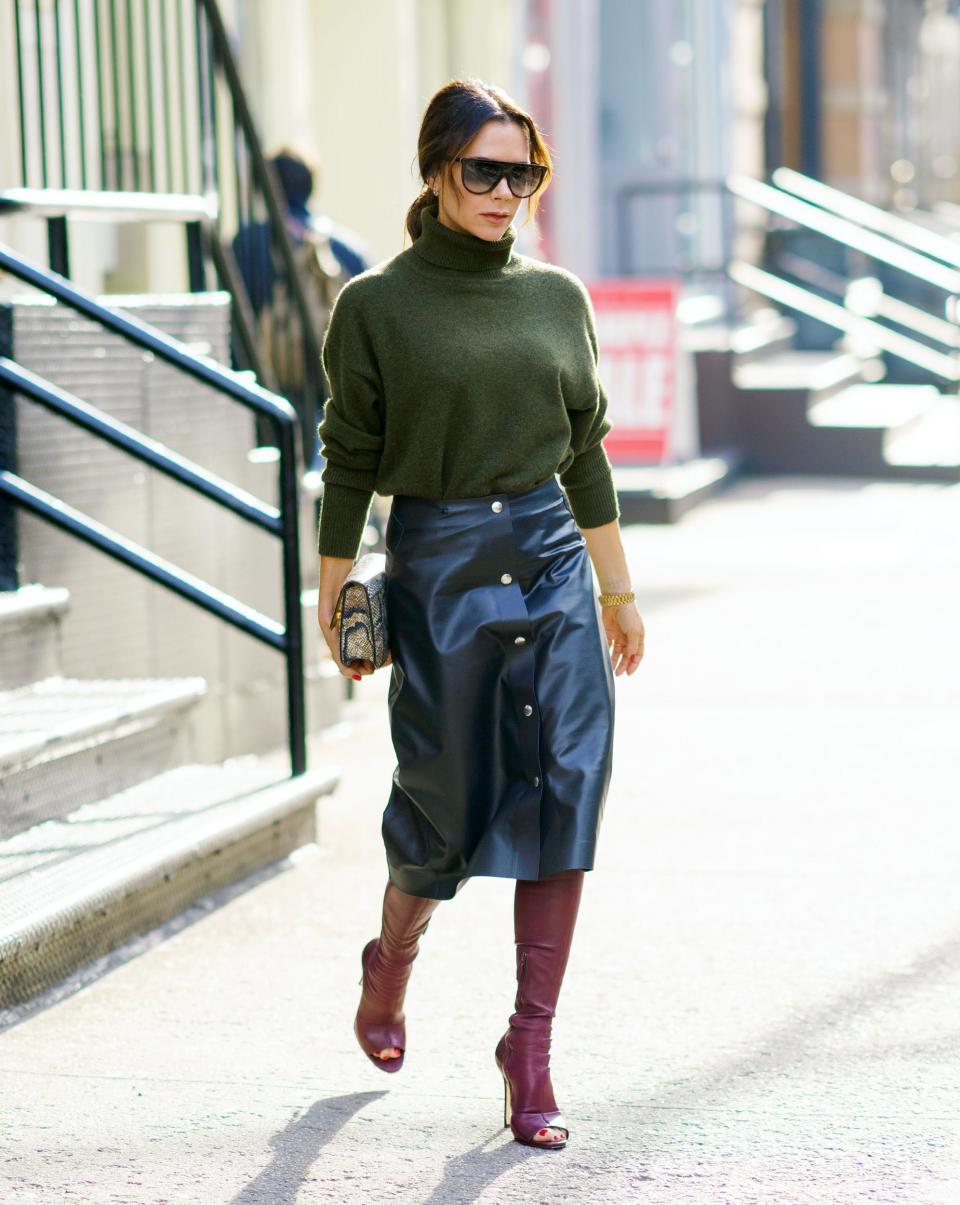 Victoria Beckham wearing the same shoes in New York two days later (SplashNews.com)