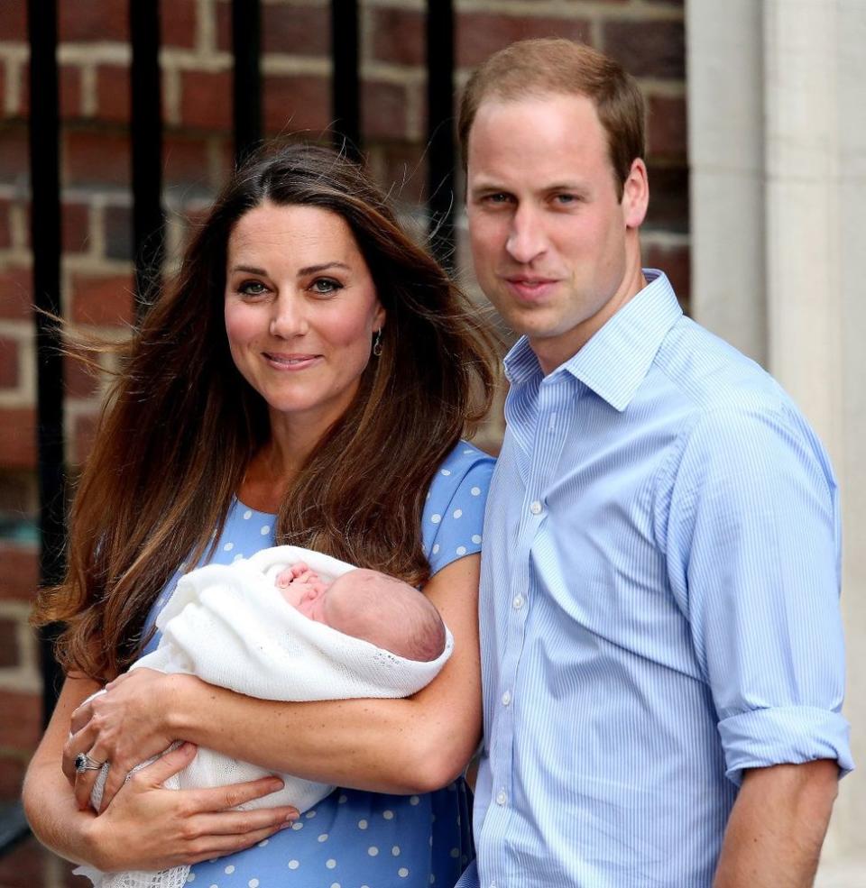 Kate Middleton and Prince William with Prince George