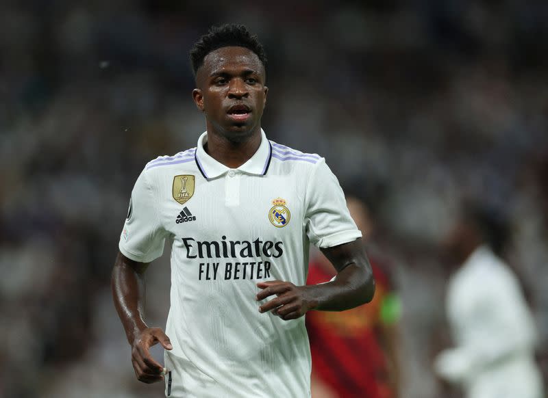 Vinícius Junior, del Real Madrid, en un partido contra el Manchester City en el Santiago Bernabéu, Madrid