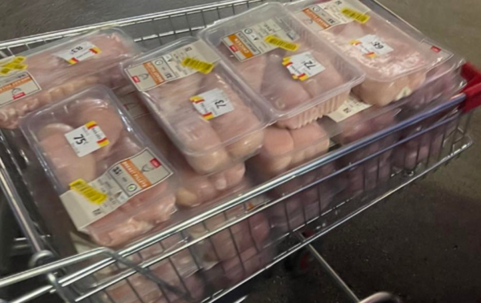 Coles supermarket chicken haul