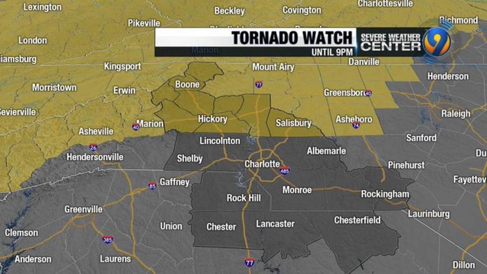 A tornado watch is in effect until 9 p.m. Monday, Aug. 7, 2023.