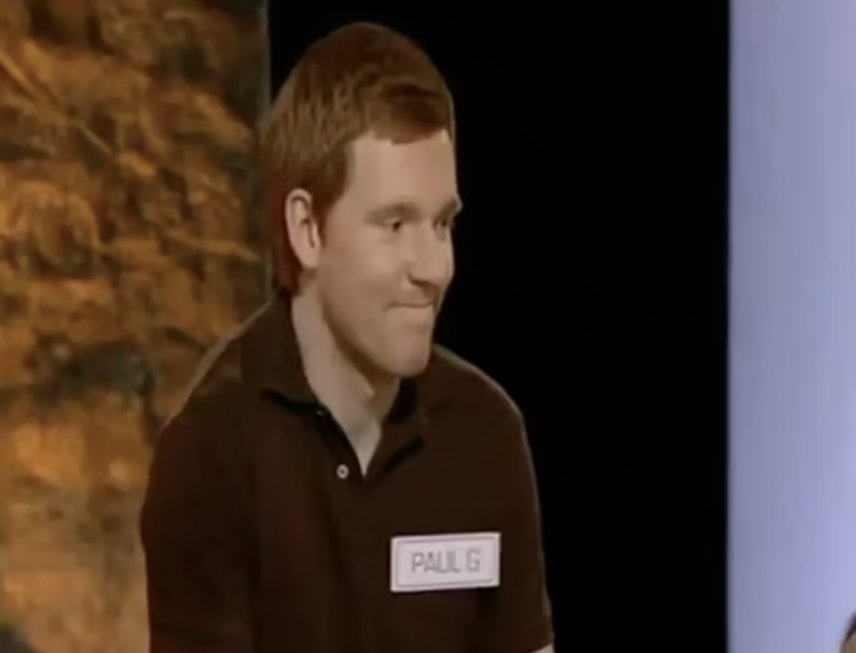 The Traitors' hopeful Paul Gorton was 22 at the time on Deal or No Deal. (ITV screengrab)