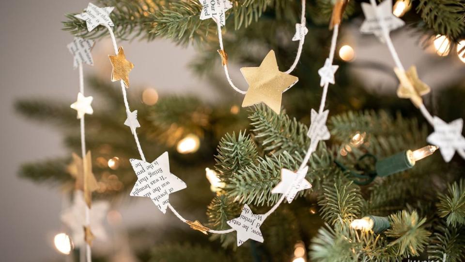 christmas garland ideas paper star garland