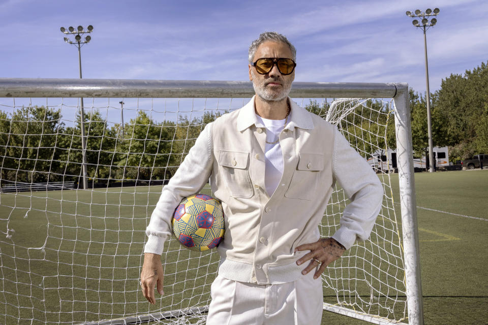 Director Taika Waititi poses for a portrait to promote his film "Next Goal Wins" during the Toronto International Film Festival on Sept. 11, 2023, in Toronto. (Photo by Joel C Ryan/Invision/AP)