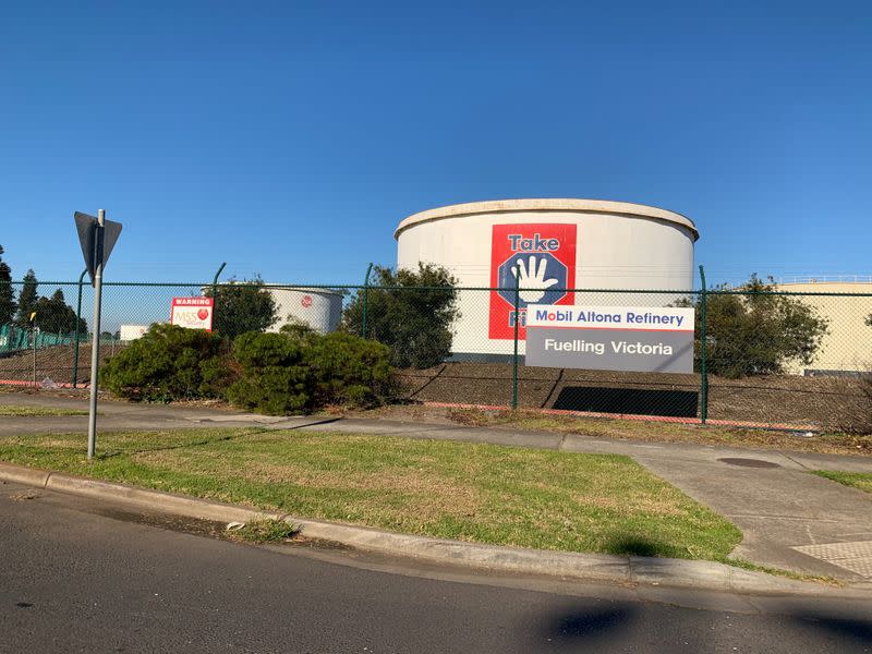 Exxon Mobil Corp’s Altona refinery is seen on the outskirts of Melbourne