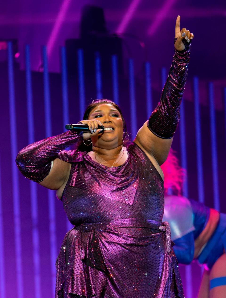 Lizzo in concert on her “Special Tour” at Raleigh’s PNC Arena, Wednesday night, May 10, 2023.