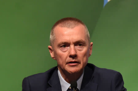 FILE PHOTO: Willie Walsh, CEO of International Airlines Group speaks during the closing press briefing at the 2016 International Air Transport Association (IATA) Annual General Meeting (AGM) and World Air Transport Summit in Dublin, Ireland June 3, 2016. REUTERS/Clodagh Kilcoyne/File Photo