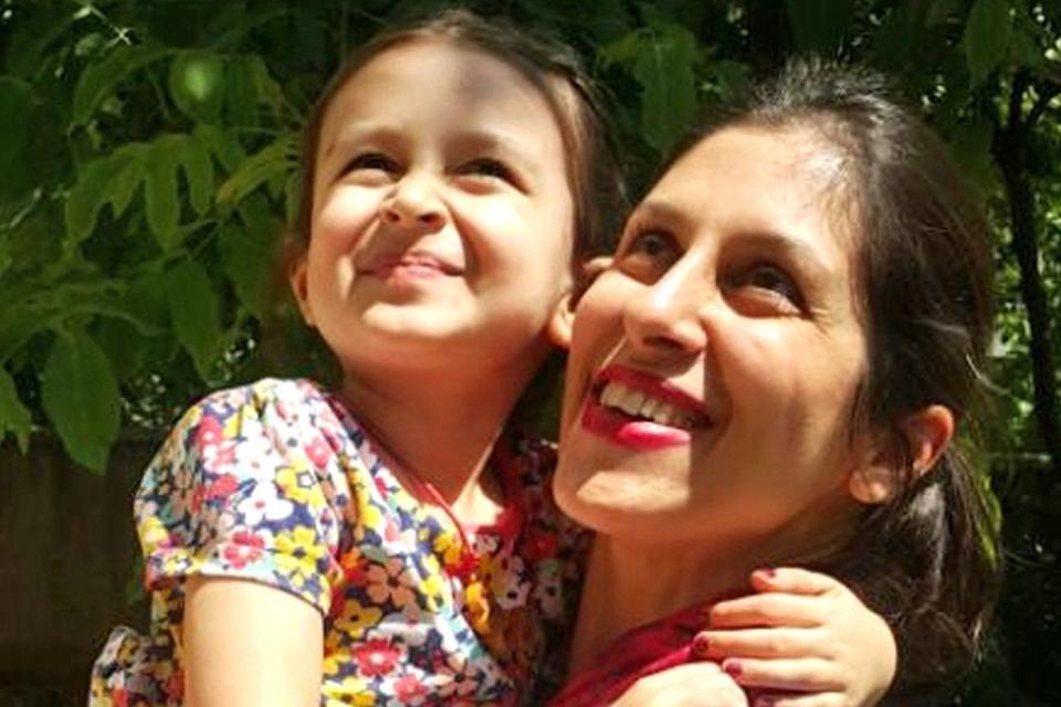 Nazanin Zaghari-Ratcliffe, holding her daughter Gabriella (PA)