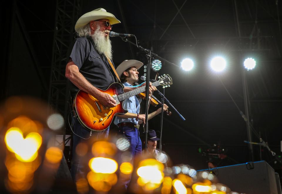 Asleep at the Wheel performs in the Palomino tent during Stagecoach country music festival in Indio, Calif., Saturday, April 27, 2024.